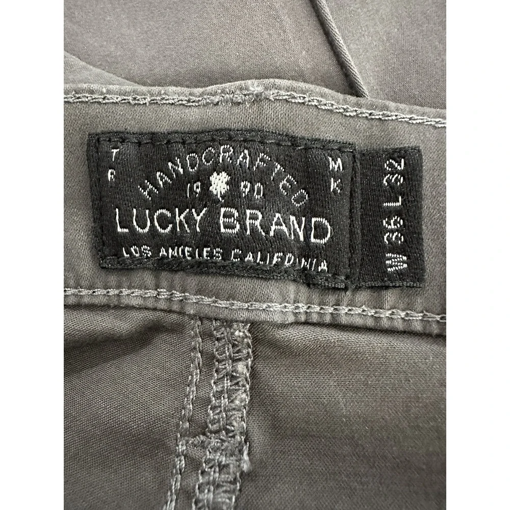 Lucky Brand Mens 121 Heritage Slim Straight Chino Actual 36x24 Cropped Pleated